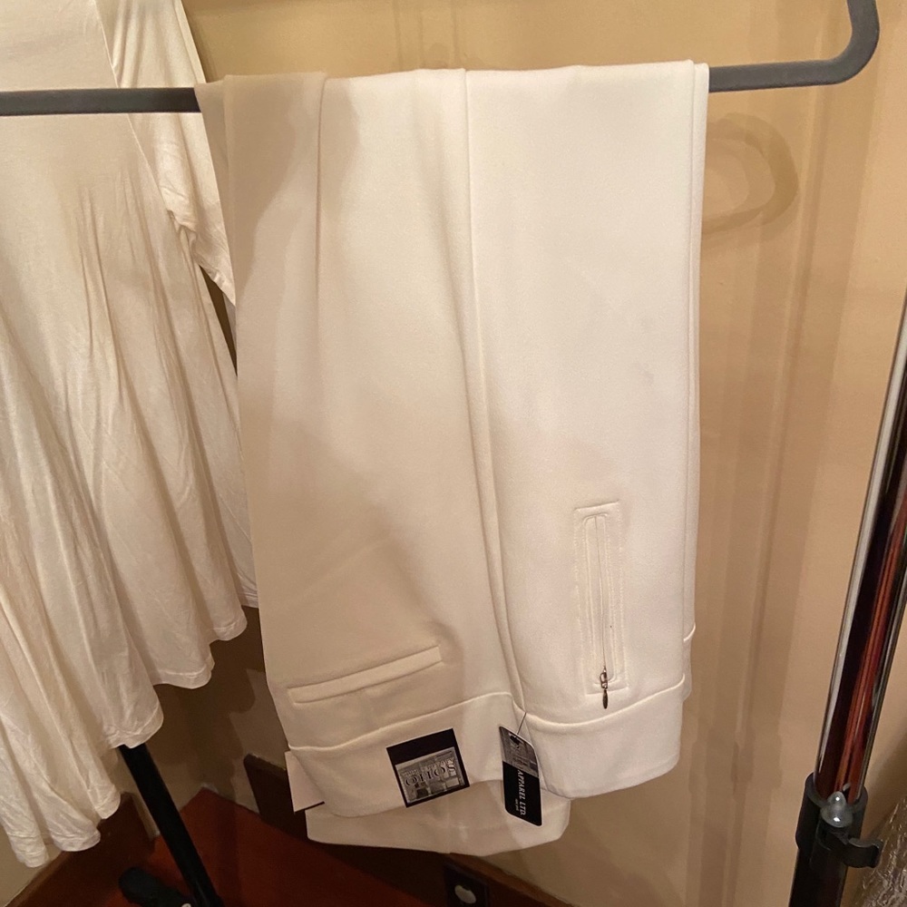 White dress pants long